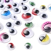 7 Style Flat Round Plastic Colours Wiggle Googly Eyes Buttons KY-YW0001-13-6