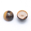 Natural Tiger Eye Cabochons X-G-P393-R25-4MM-2