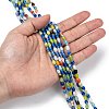 Oval Handmade Millefiori Glass Beads Strands LK-R004-85-5