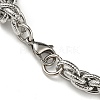 201 Stainless Steel Rope Chain Bracelets STAS-Z056-14P-3