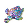 Ion Plating(IP) 201 Stainless Steel Pendants X-STAS-P312-09MC-3