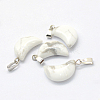 Moon Natural Howlite Pendants G-Q369-01-2