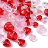 80Pcs 13 Style Transparent Spray Painted Glass Beads GLAA-FS0001-30-4