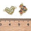 304 Stainless Steel & Rhinestone Connect Charms RB-CBAC930-01G-3