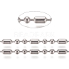 Tarnish Resistant 304 Stainless Steel Ball Chains CHS-E021-07A-P-1