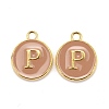 Golden Plated Alloy Enamel Charms X-ENAM-S118-06P-1