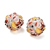 Christmas Theme Polymer Clay Rhinestone Beads with Resin X-RESI-Z045-01A-2