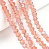 Electroplate Glass Beads Strands EGLA-A034-T10mm-L24-4