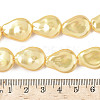 Electroplate Opaque Glass Imitation Pearl Strands EGLA-D302-02E-4