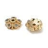 Brass Micro Pave Clear Cubic Zirconia Bead Caps KK-A276-07G-2
