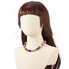 Acrylic Round Beaded Necklace for Women NJEW-JN03792-3