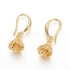 Brass Micro Pave Cubic Zirconia Earring Hooks ZIRC-L086-007-3