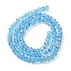 Electroplate Transparent Glass Beads Strands EGLA-A046-01B-16-3