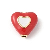 Brass Enamel Beads KK-P294-51G-01-1