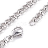 304 Stainless Steel Curb Chains Necklace for Men Women NJEW-JN03846-01-5