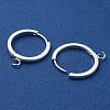 201 Stainless Steel Huggie Hoop Earrings Findings STAS-A167-01H-S-2