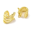 Brass Micro Pave Clear Cubic Zirconia Cuff Earrings for Women EJEW-I305-06G-2