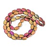 Electroplate Glass Beads Strands EGLA-C009-01B-FP01-2
