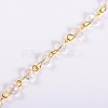 Handmade Rondelle Glass Beads Chains for Necklaces Bracelets Making X-AJEW-JB00037-04-1