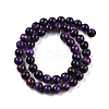 Grade B Natural Purple Tiger Eye Beads Strands G-F591-18-8mm-5