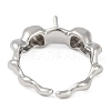 Brass Cuff Finger Ring Settings KK-L219-15C-P-3