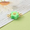 Handmade Polymer Clay Star Smiling Face Link PALLOY-JF00786-3