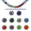 30Pcs Pave Disco Ball Beads RB-YW0001-14M-5