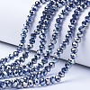 Electroplate Glass Beads Strands EGLA-A034-T6mm-C09-1