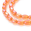 Electroplate Transparent Glass Beads Strands EGLA-T020-11-A01-3
