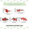 5 Pairs 5 Style 3D Flower Appliques DIY-WR0003-83-2