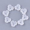 3-Petal Transparent Acrylic Bead Caps X-FACR-T001-01-1