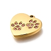 304 Stainless Steel Rhinestone Pendants STAS-R159-55G-3