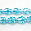 Electroplate Glass Beads Strands EGLA-D015-15x10mm-M-2