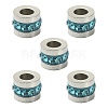 201 Stainless Steel Polymer Clay Rhinestone Inlaid Beads RB-YW0001-11E-1