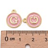 Golden Plated Alloy Enamel Charms X-ENAM-S118-07G-3