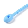 Oval Shape Silicone Cable Zip Ties AJEW-C034-03D-2