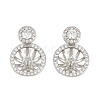 Brass Micro Pave Clear Cubic Zirconia Peg Bails Pin Pendants KK-CBA6A75-42P-1
