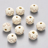Painted Natural Wood Beads WOOD-N006-03A-09-1