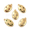 Eco-Friendly Brass Micro Pave Cubic Zirconia Charms ZIRC-C027-13G-RS-1