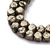 Electroplated Natural Lava Rock Beads Strands G-A256-C01-01E-2