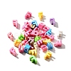 UV Plating Opaque Acrylic European Beads SACR-Z007-01F-1