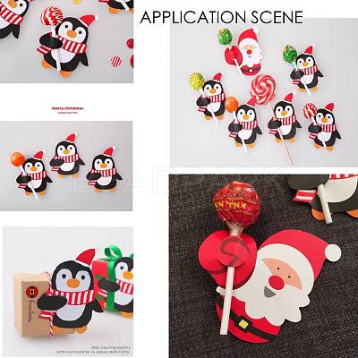 Christmas Theme Snowman Shape Paper Candy Lollipops Cards CDIS-I003-01-1