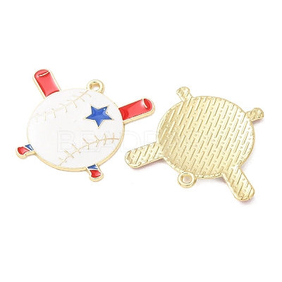 Baseball Alloy Enamel Pendants AL-CBA2679-07C-G01-1