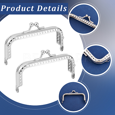 10Pcs Iron Kiss Lock Purse Frames FIND-BBC0005-18-1