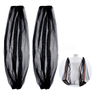Polyester Detachable Long Mesh Sleeves AJEW-WH0248-758B-1