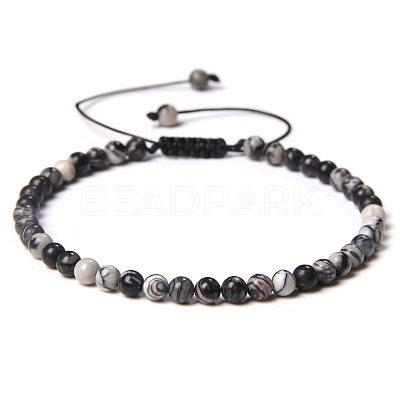 Adjustable Women's Netstone Beaded Bracelet LS-CN3407-7-1