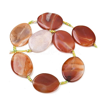 Natural Banded Agate Beads Strands G-P605-L02-08-1
