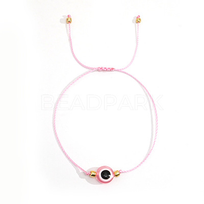 Bohemian Style Resin Evil Eye Bead Braided Bracelets BR6167-4-1