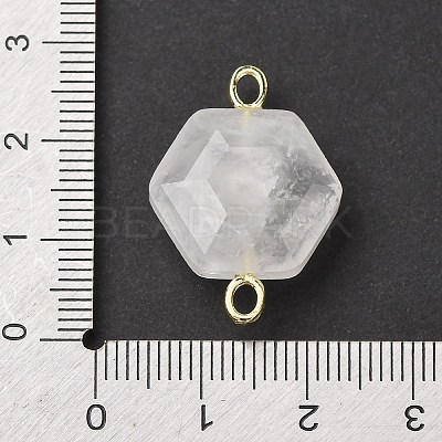 Faceted Natural Quartz Crystal Carved Links G-T146-01G-06-1