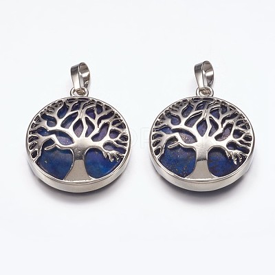 Natural Lapis Lazuli Pendants G-E449-C11-1